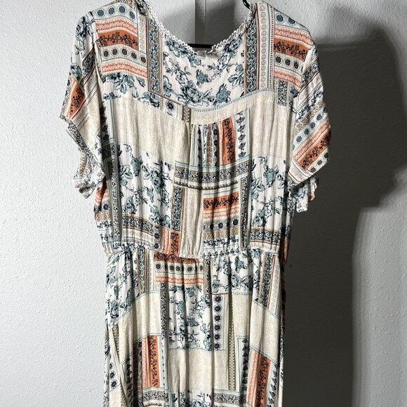 American Rag Floral Patchwork Flowy High-Low Boho Hippie Dress SZ 1X - Picture 5 of 5